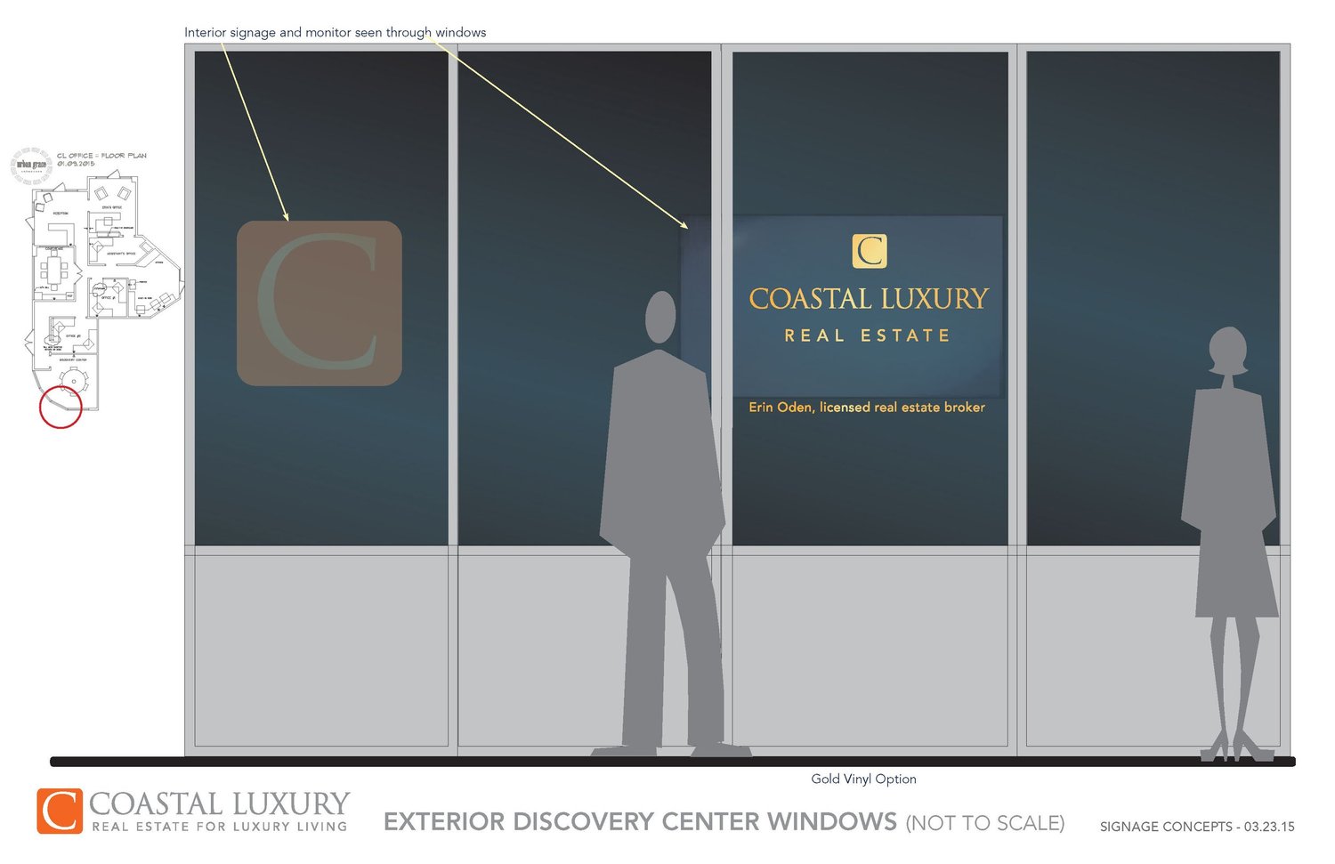Coastal Luxury Office Window Graphics