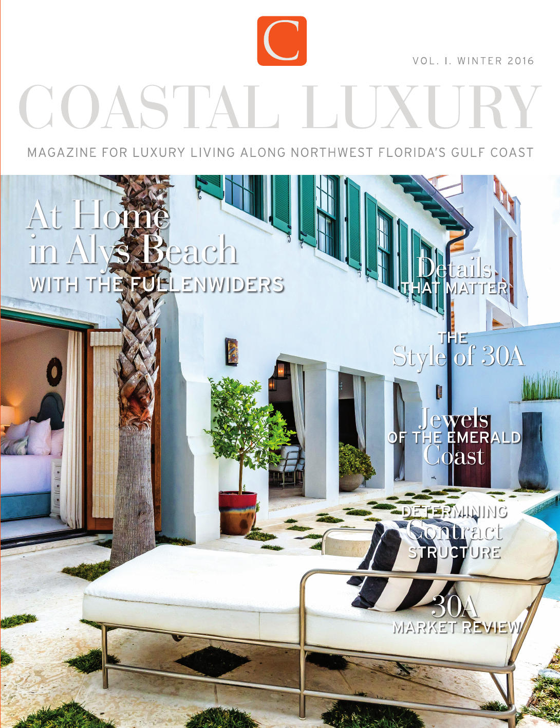 Coastal Luxury Winter 2016 magazine cover